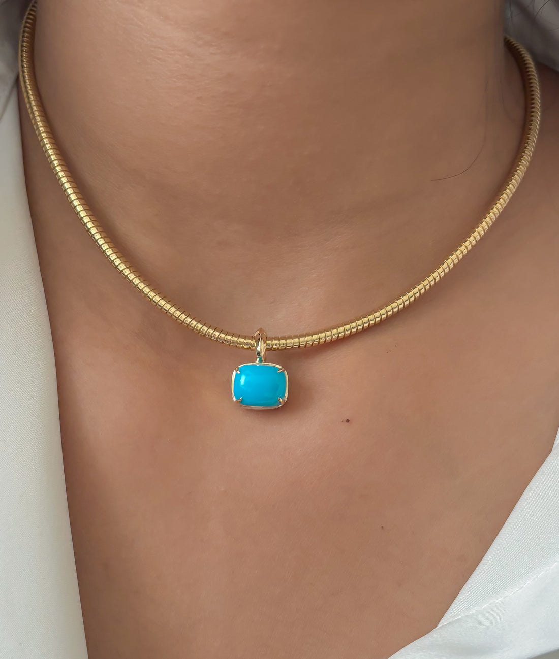 JPPD-1663/14168 Turquoise Pendant | 14K