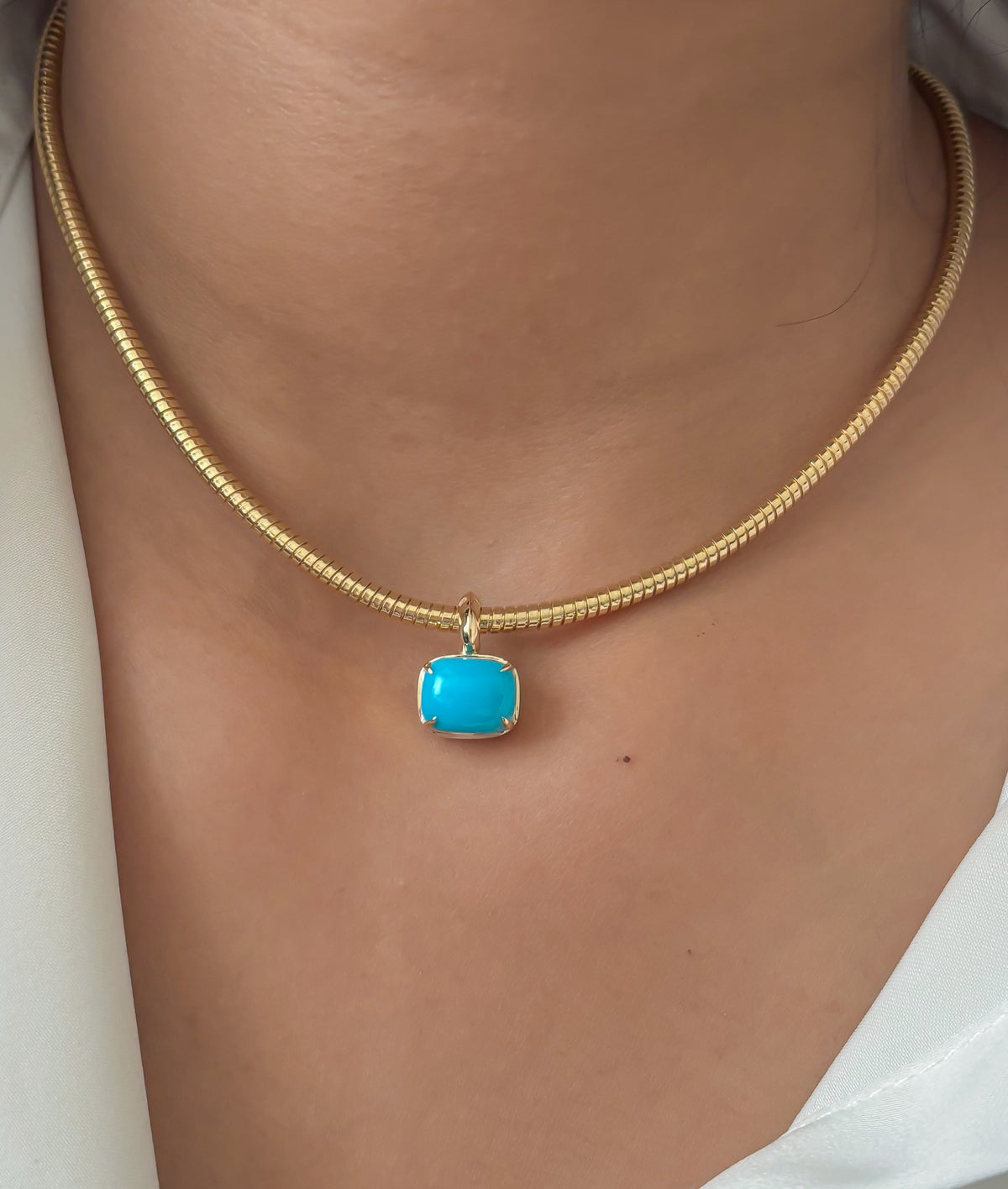 JPPD-1663/14168 Turquoise Pendant | 14K