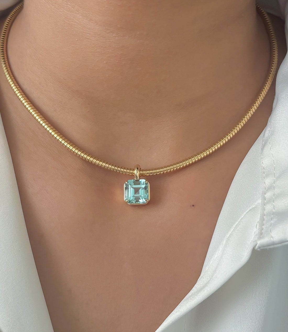 JPPD-1665/14170 Aquamarine Pendant | 14K