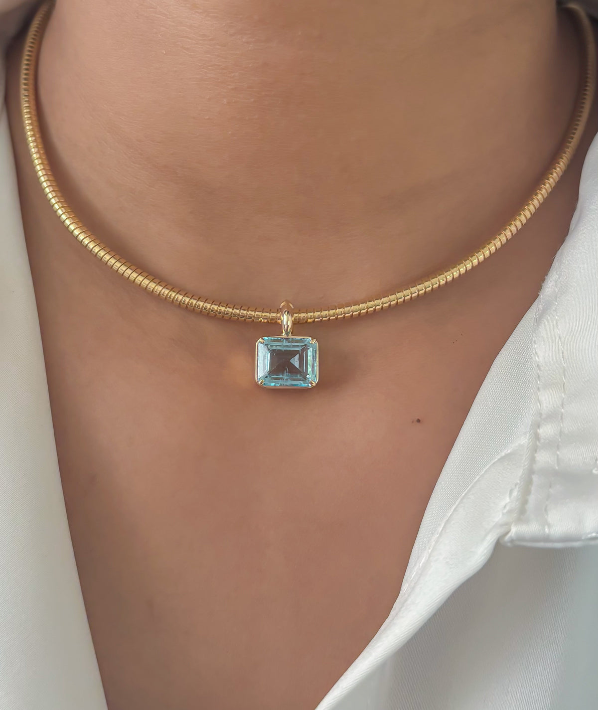 JPPD-1666/14171 Aquamarine Pendant | 14K