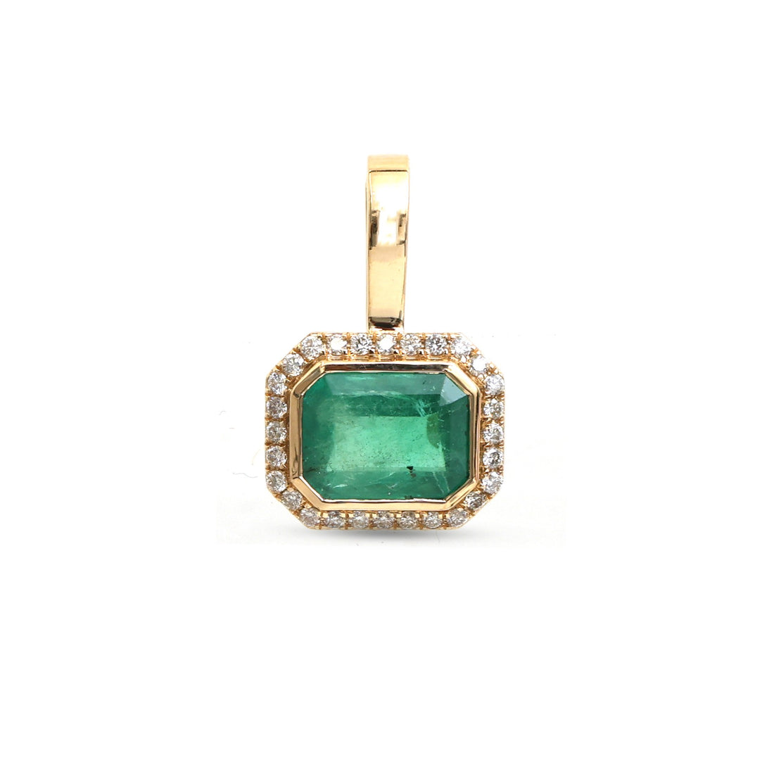 JPPD-1671/14178 Diamond Emerald Pendant | 18K