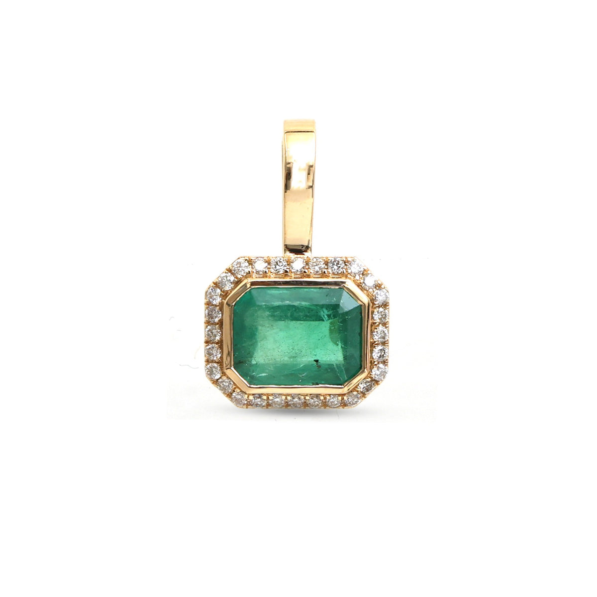 JPPD-1671/14178 Diamond Emerald Pendant | 18K