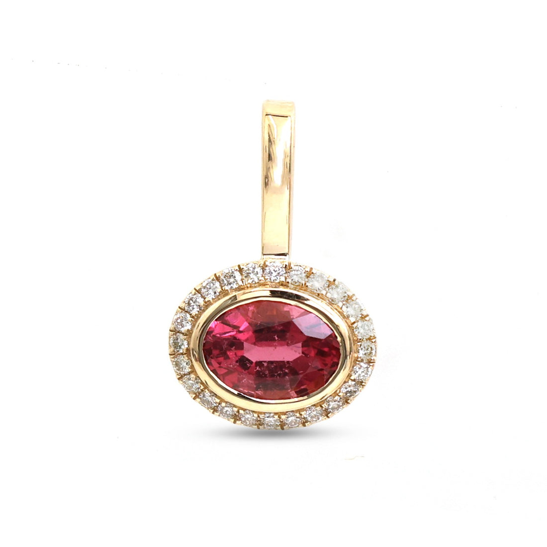 JPPD-1673/14180 Diamond Rubillite Pendant | 14K