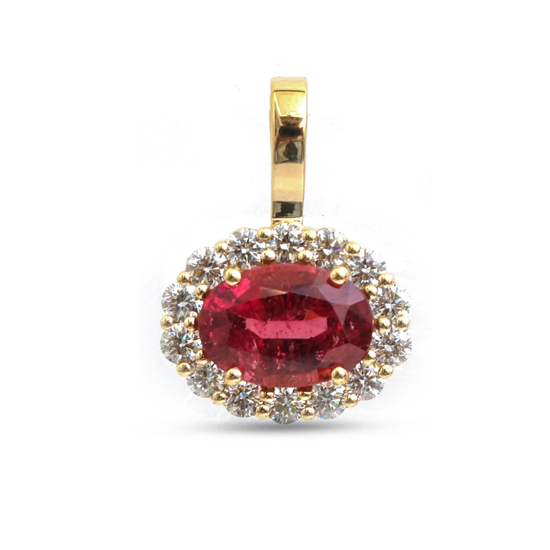 JPPD-1676/14183 Diamond Rubillite Pendant | 14K