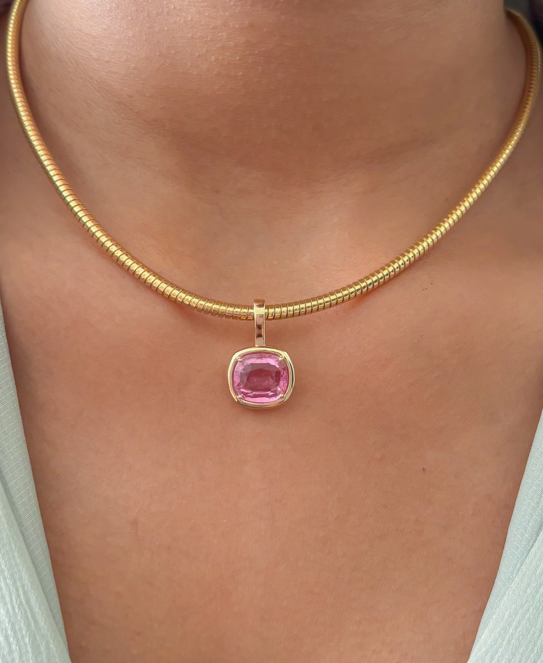 JPPD-1680/14187 Tourmaline Mix Pendant | 14K