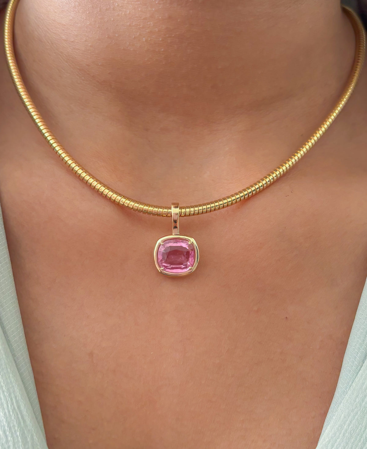 JPPD-1680/14187 Tourmaline Mix Pendant | 14K
