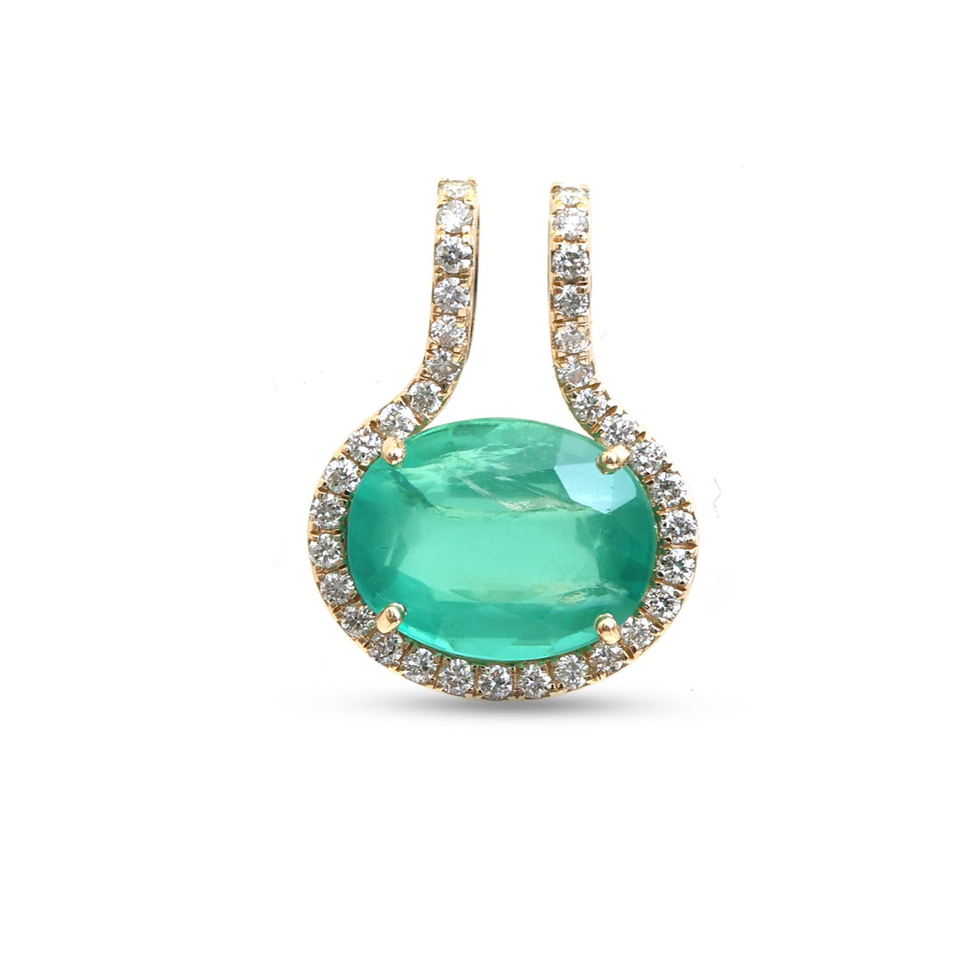 JPPD-1681/14188 Diamond Emerald Pendant | 14K