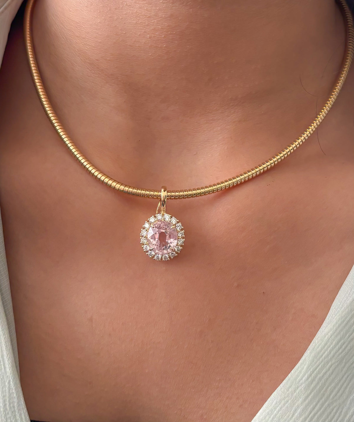 JPPD-1683/14190 Tourmaline Mix Diamond Pendant | 14K