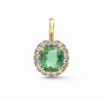 JPPD-1685/14192 Tourmaline Mix Diamond Pendant | 14K