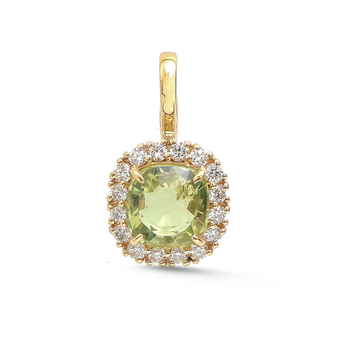 JPPD-1686/14193 Tourmaline Mix Diamond Pendant | 14K