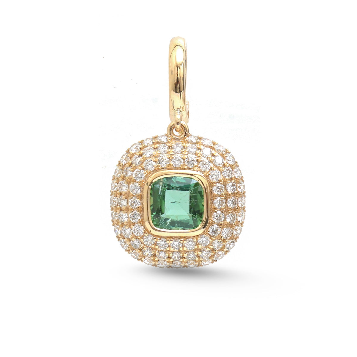 JPPD-1691/14200 Tourmaline Mix Diamond Pendant | 14K