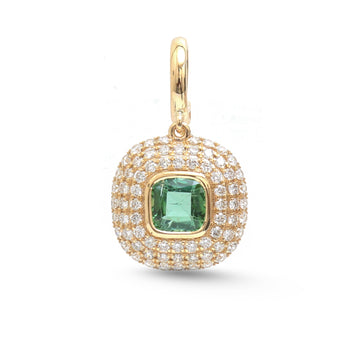 JPPD-1691/14200 Tourmaline Mix Diamond Pendant | 14K