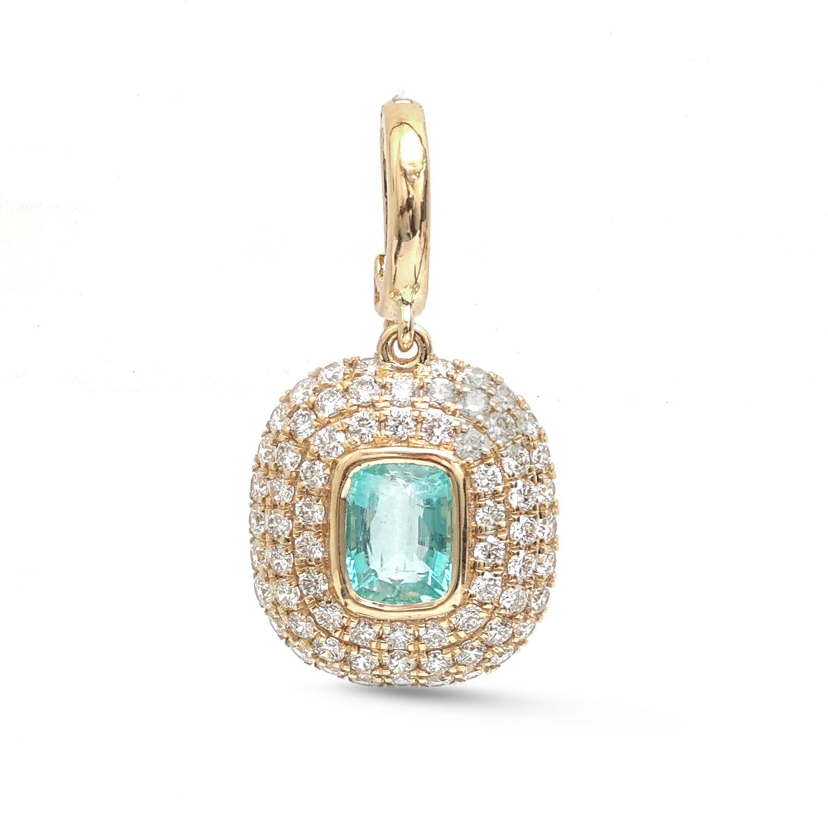 JPPD-1692/14201 Emerald Diamond Pendant | 14K