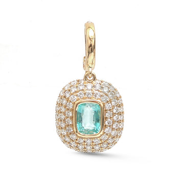 JPPD-1692/14201 Emerald Diamond Pendant | 14K