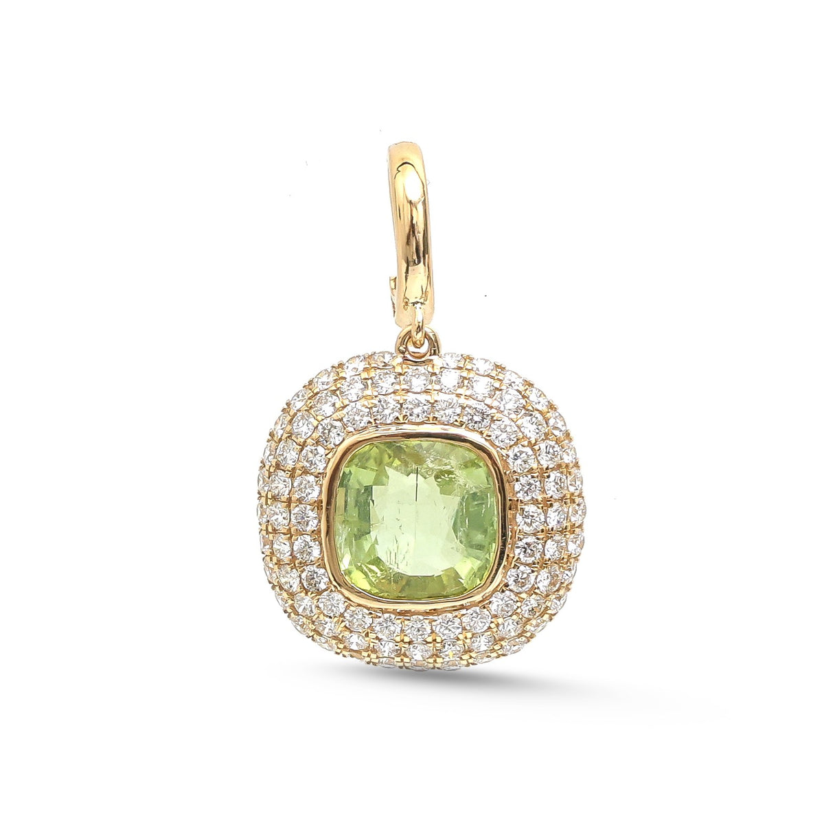 JPPD-1693/14202 Tourmaline Mix Diamond Pendant | 14K