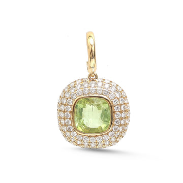 JPPD-1693/14202 Tourmaline Mix Diamond Pendant | 14K