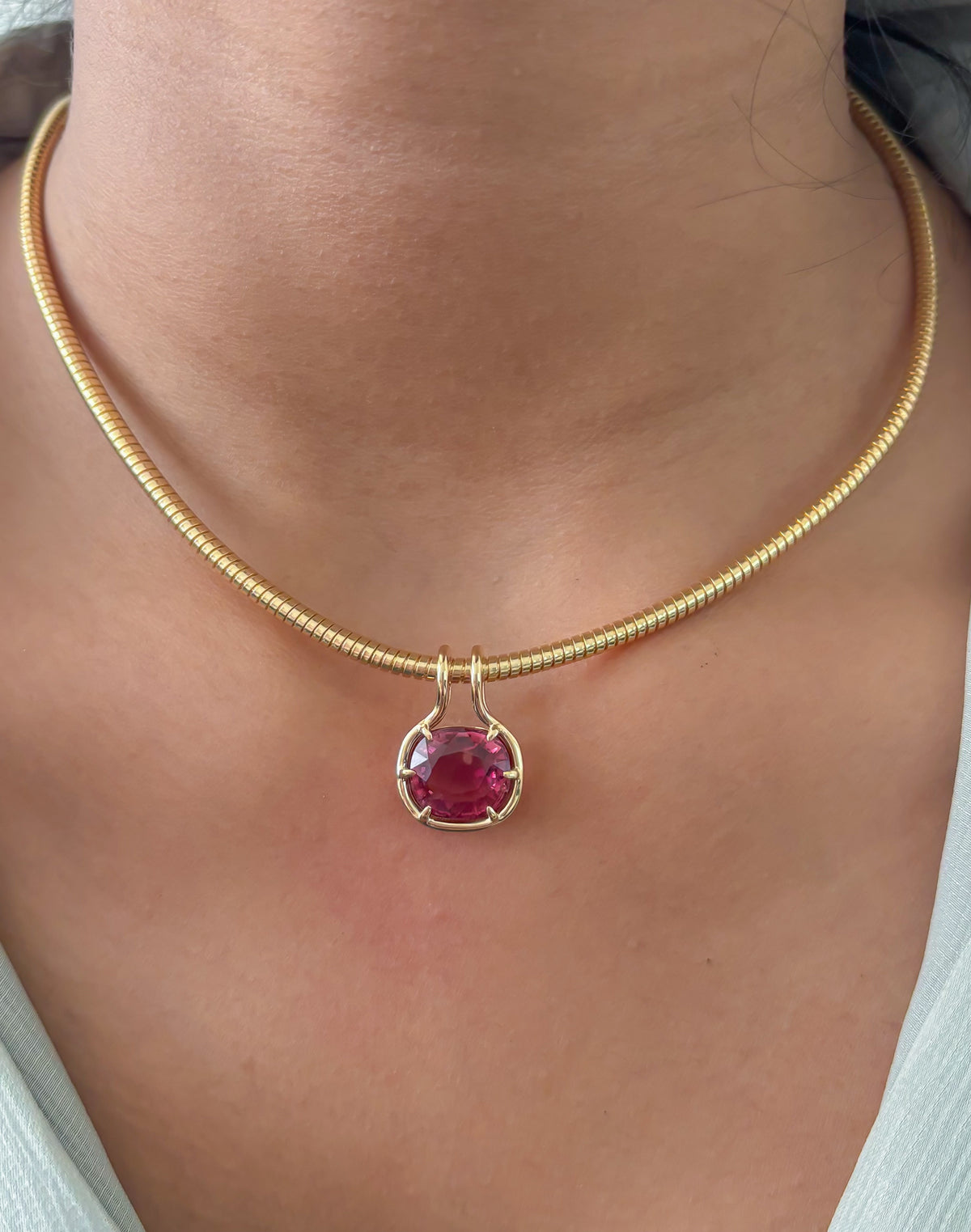 JPPD-1694/14203 Tourmaline Mix Pendant | 14K
