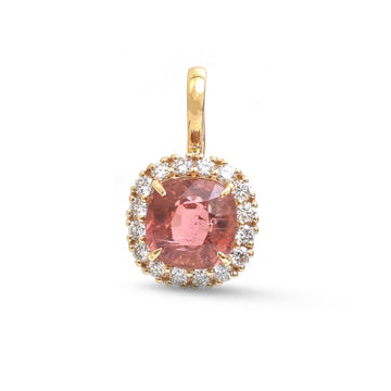 JPPD-1697/14207 Tourmaline Mix Diamond Pendant | 14K