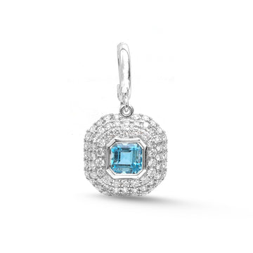 JPPD-1700/14211 Aquamarine Diamond Pendant | 14K