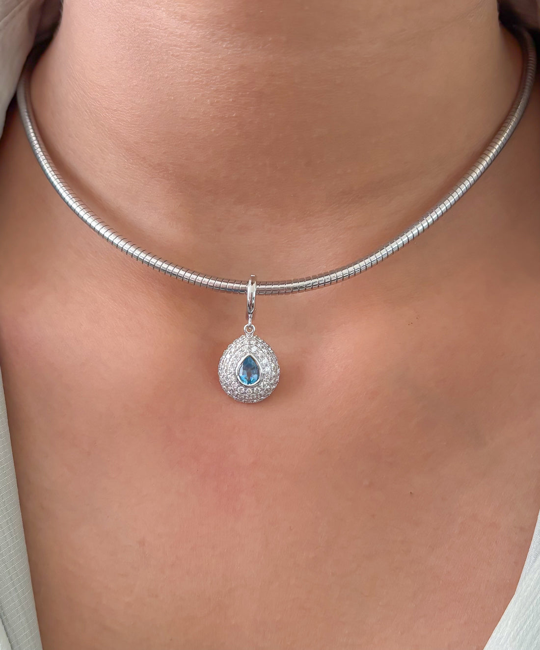 JPPD-1701/14212 Aquamarine Diamond Pendant | 14K