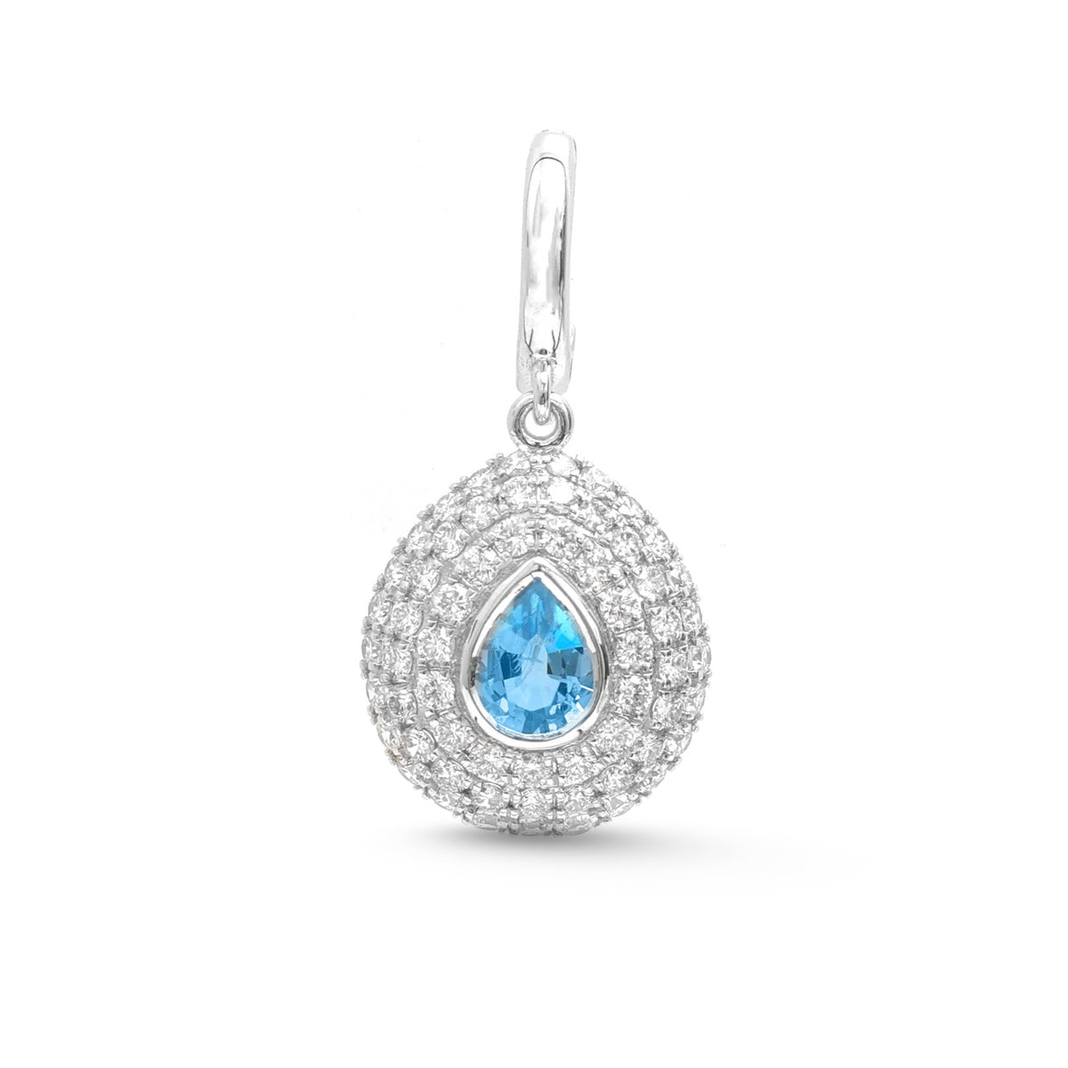 JPPD-1701/14212 Aquamarine Diamond Pendant | 14K