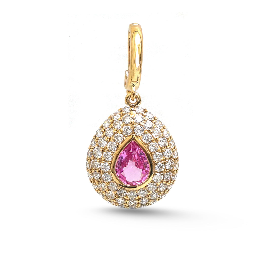 JPPD-1703/14214 Pink Sapphire Diamond Pendant | 18K