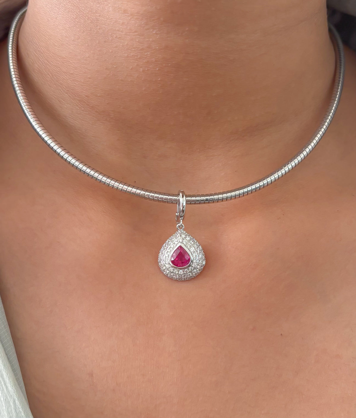 JPPD-1704/14220 Ruby Diamond Pendant | 18K