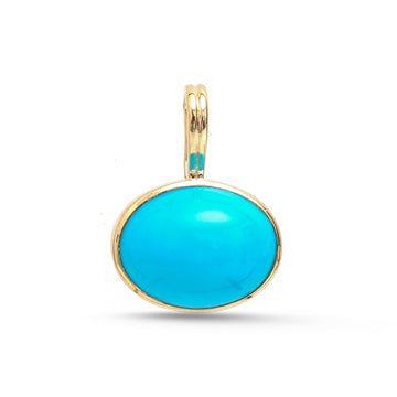 JPPD-1705/14221 Turquoise Pendant | 14K