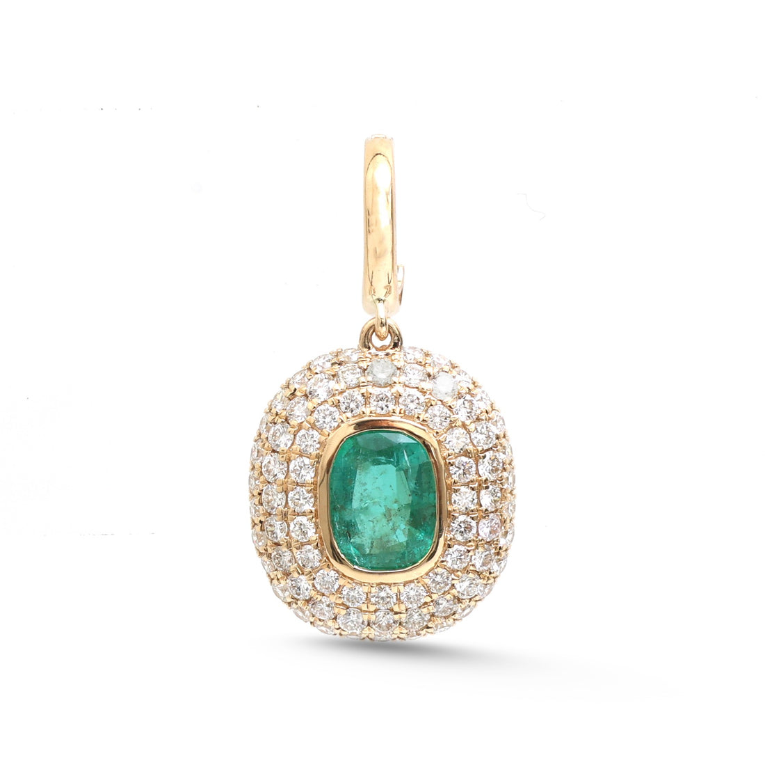 JPPD-1707/14224 Emerald Diamond Pendant | 18K