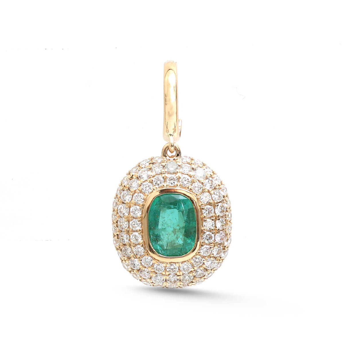 JPPD-1707/14224 Emerald Diamond Pendant | 18K