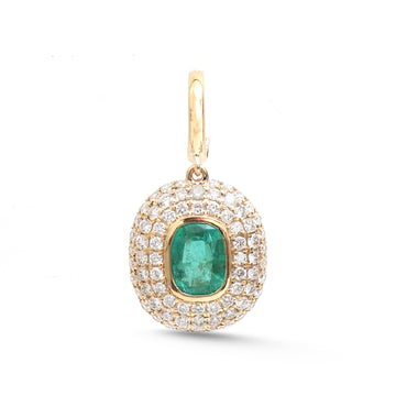JPPD-1707/14224 Emerald Diamond Pendant | 18K
