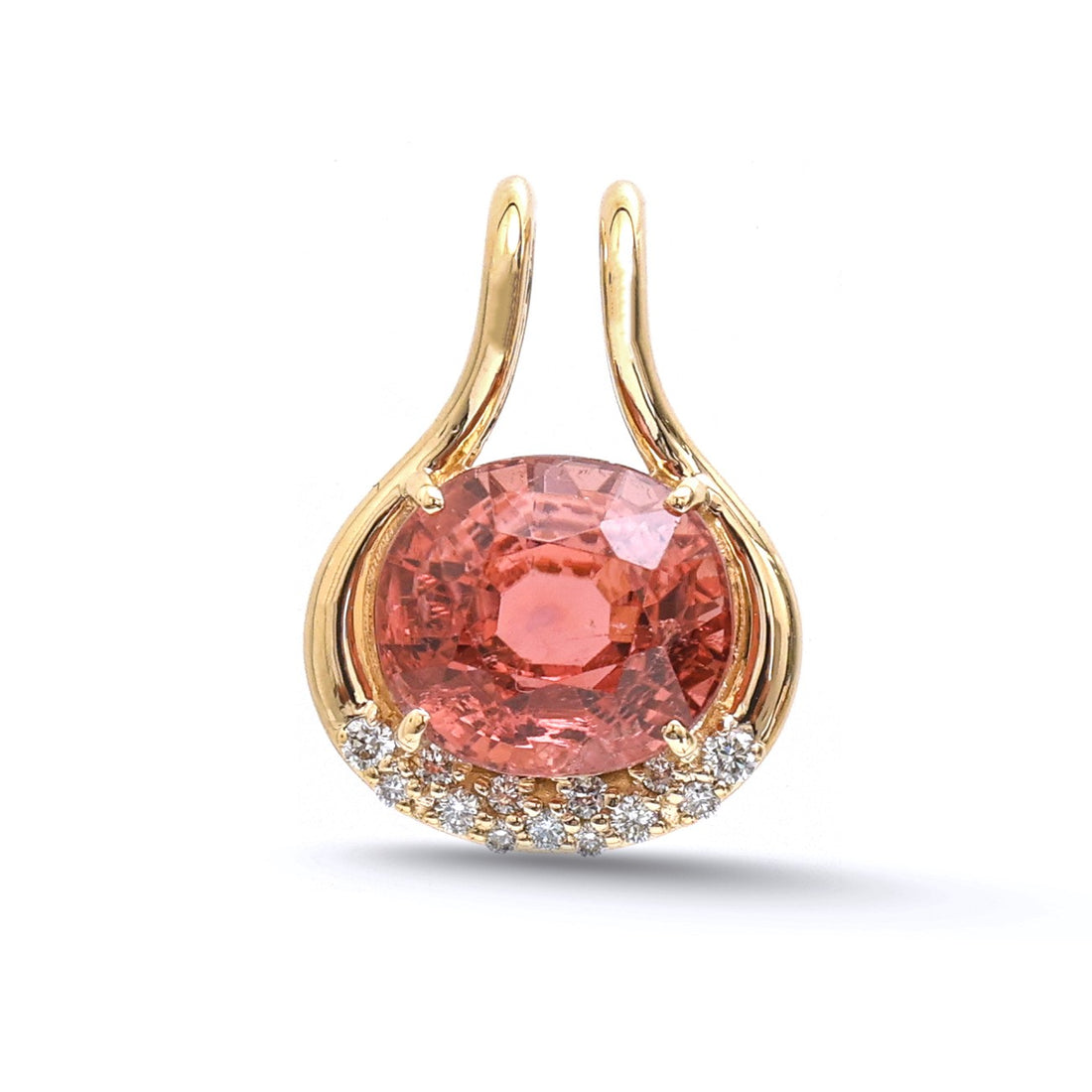 JPPD-1708/14225 Tourmaline Mix Diamond Pendant | 14K