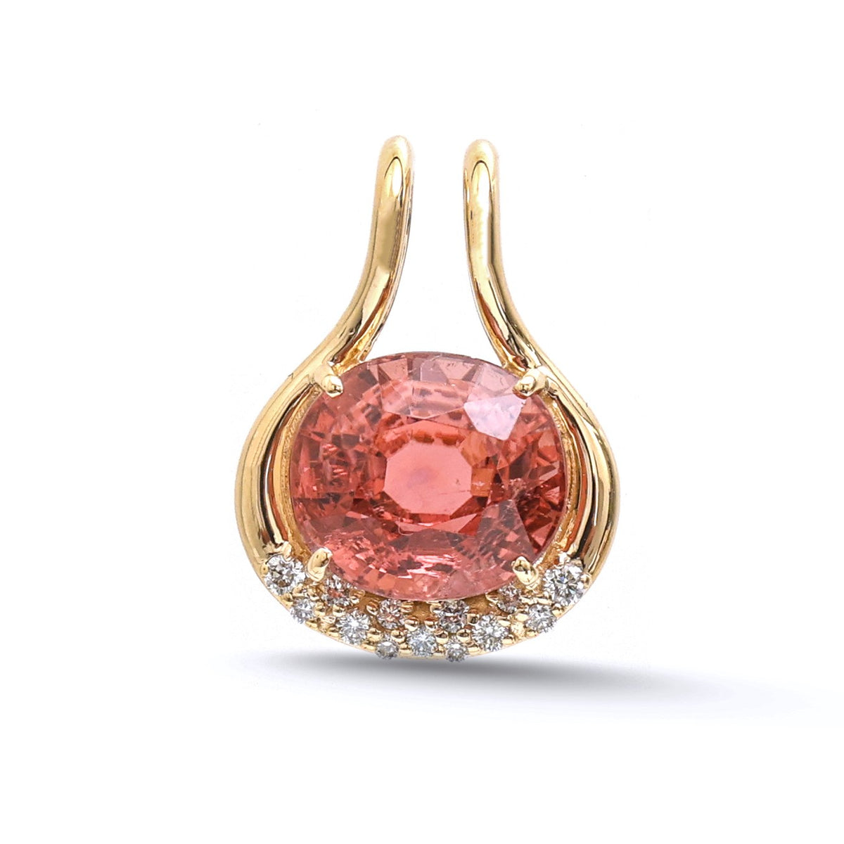 JPPD-1708/14225 Tourmaline Mix Diamond Pendant | 14K