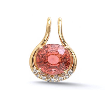 JPPD-1708/14225 Tourmaline Mix Diamond Pendant | 14K