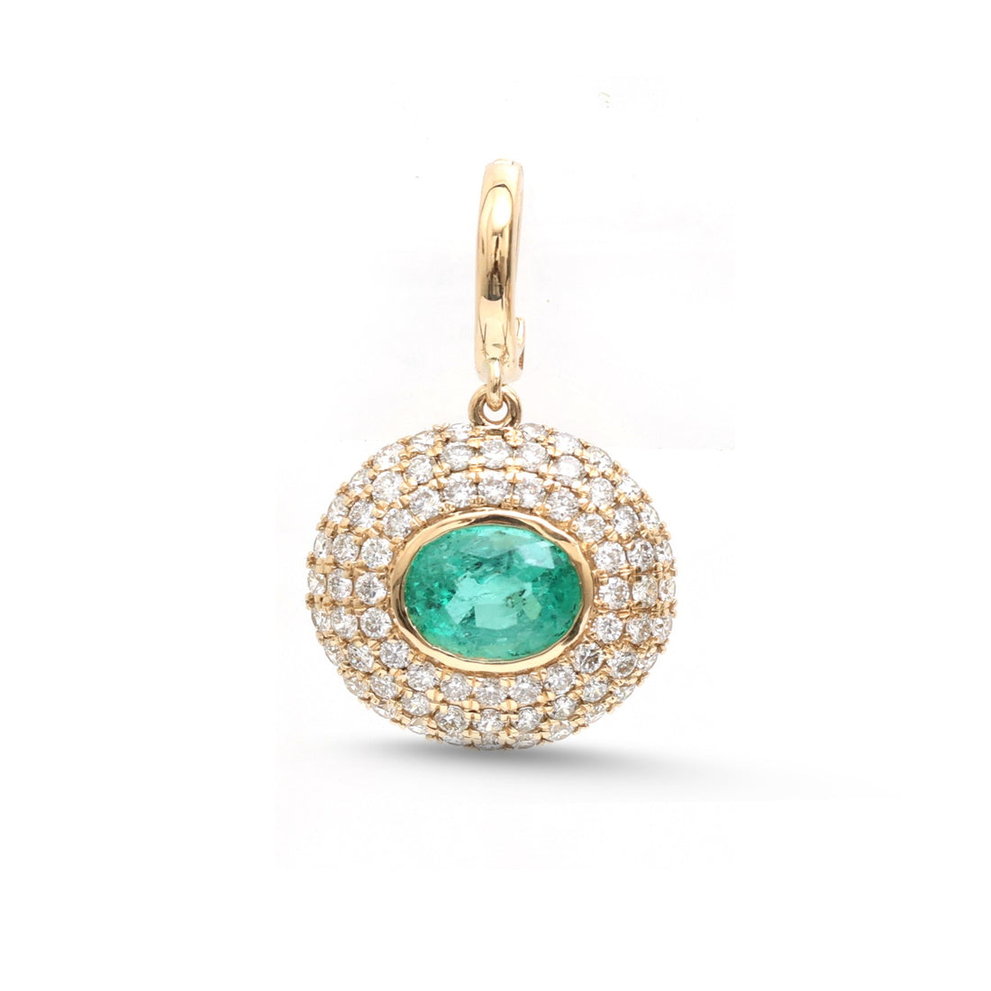 JPPD-1709/14226 Emerald Diamond Pendant | 18K