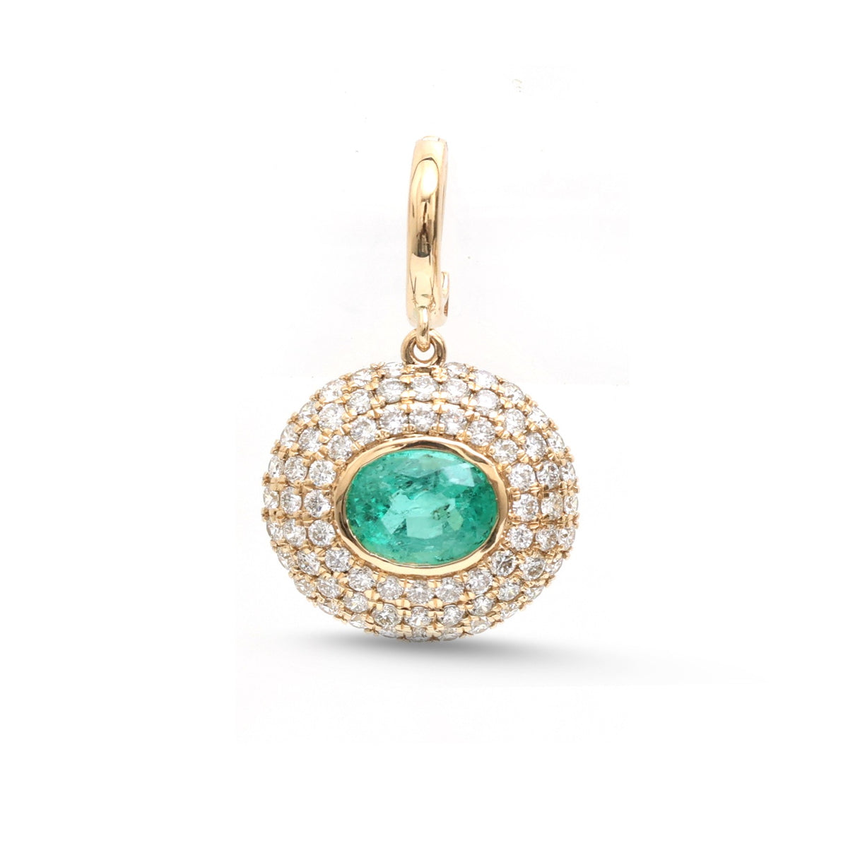JPPD-1709/14226 Emerald Diamond Pendant | 18K