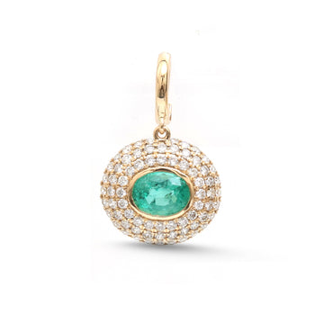 JPPD-1709/14226 Emerald Diamond Pendant | 18K