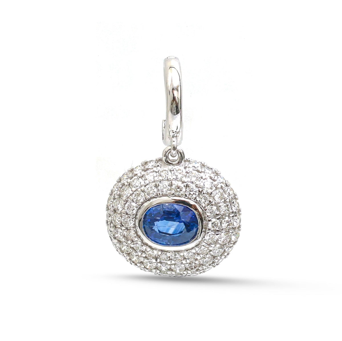 JPPD-1710/14227 Blue Sapphire Diamond Pendant | 18K