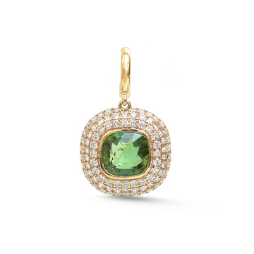 JPPD-1720/14238 Tourmaline Mix Diamond Pendant | 14K