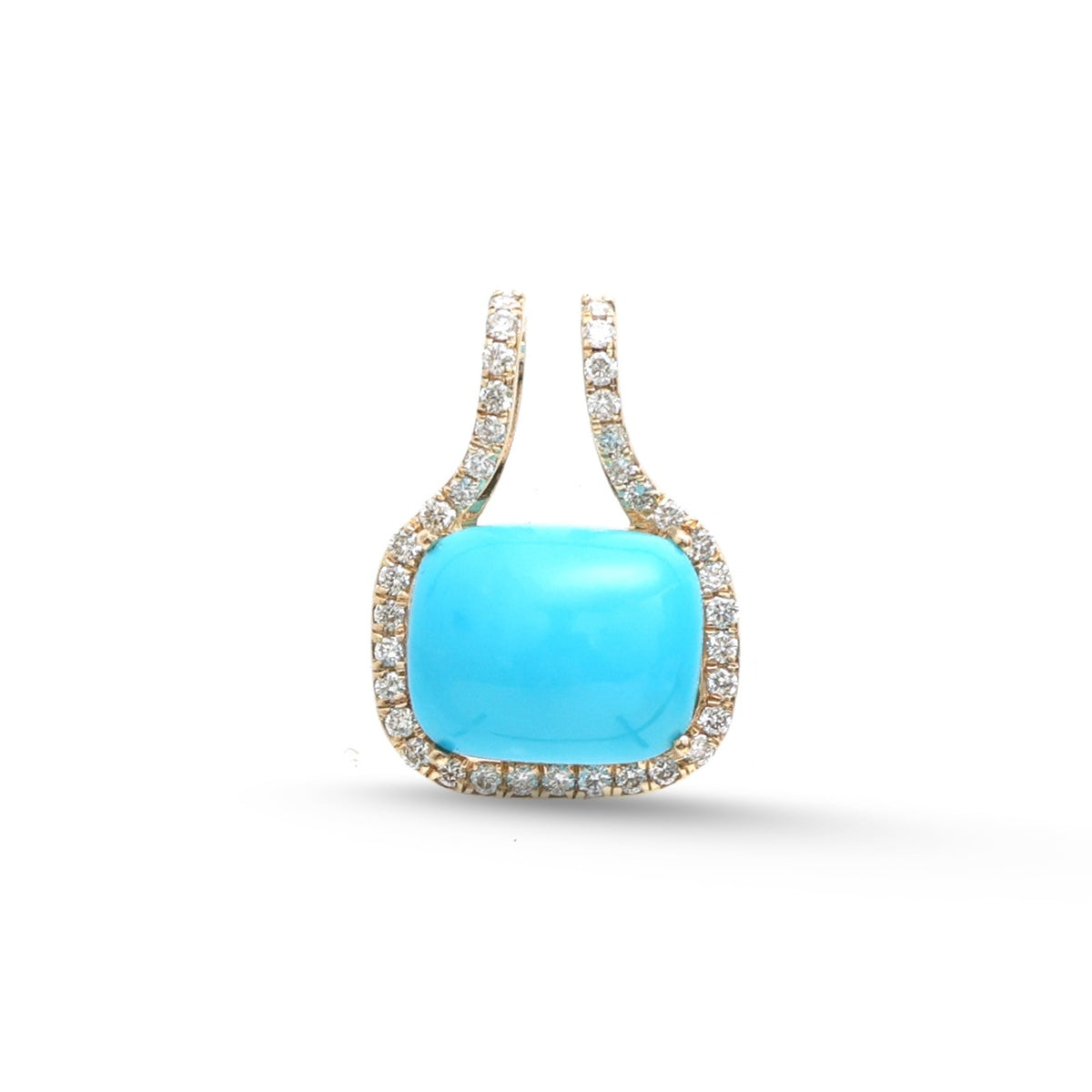 JPPD-1723/14241 Turquoise Diamond Pendant | 14K