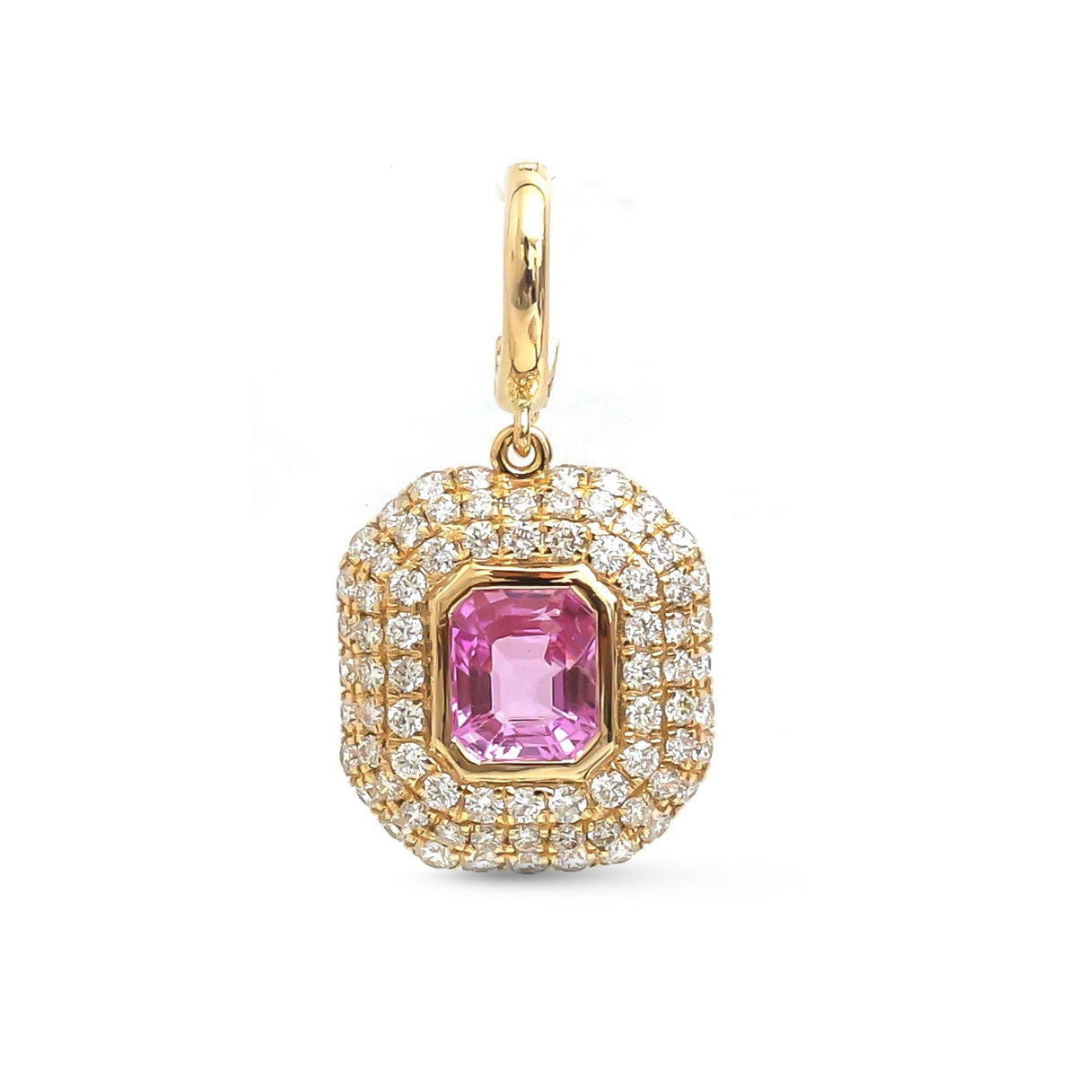 JPPD-1726/14244 Pink Sapphire Diamond Pendant | 18K