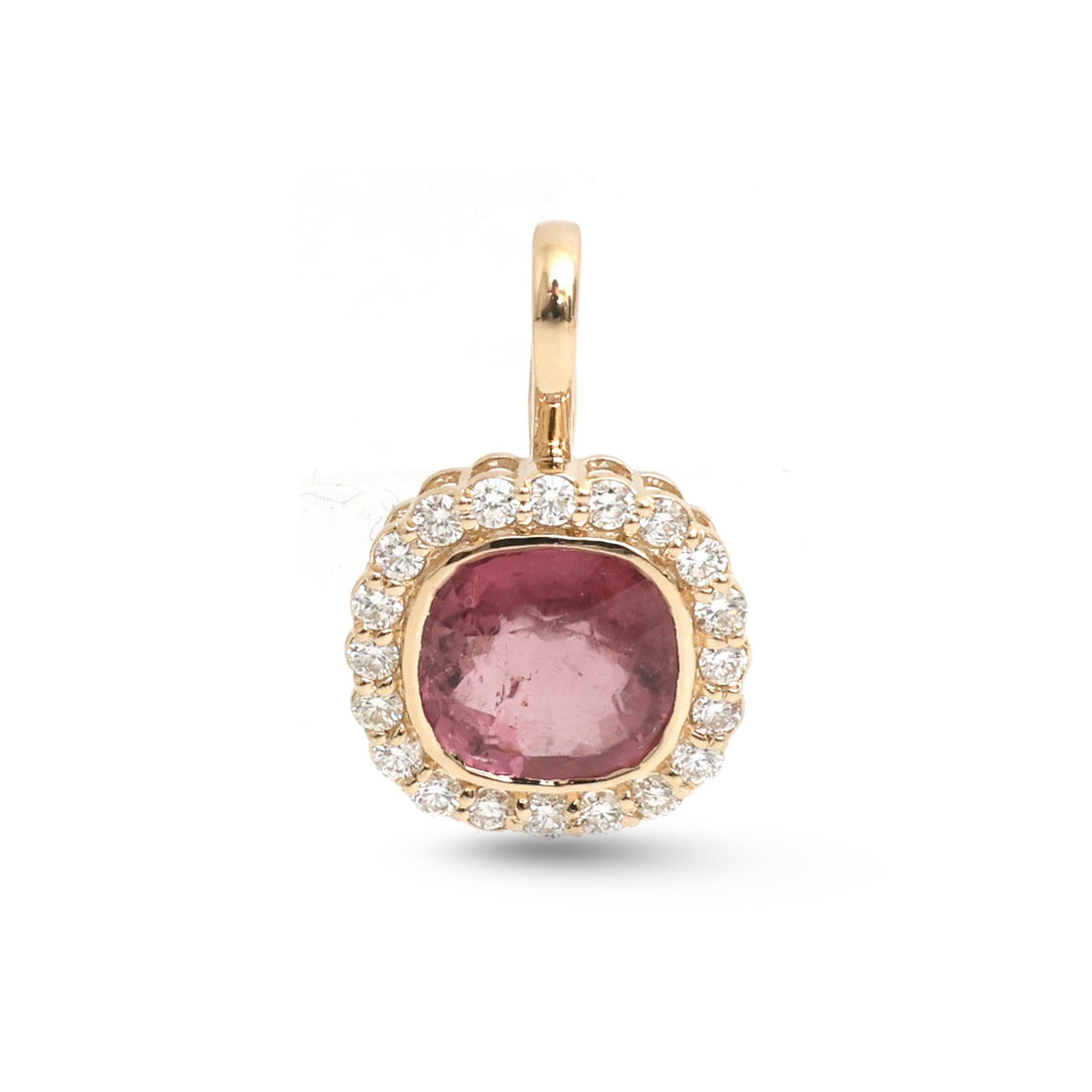 JPPD-1731/14249 Tourmaline Mix Diamond Pendant | 14K