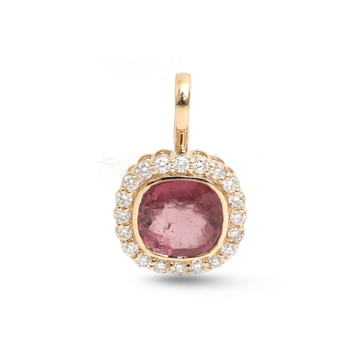 JPPD-1731/14249 Tourmaline Mix Diamond Pendant | 14K