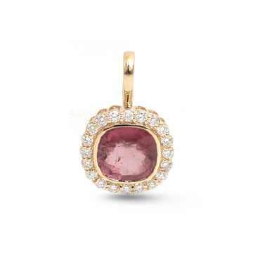 JPPD-1731/14249 Tourmaline Mix Diamond Pendant | 14K