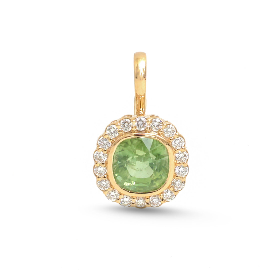 JPPD-1733/14251 Tourmaline Mix Diamond Pendant | 14K