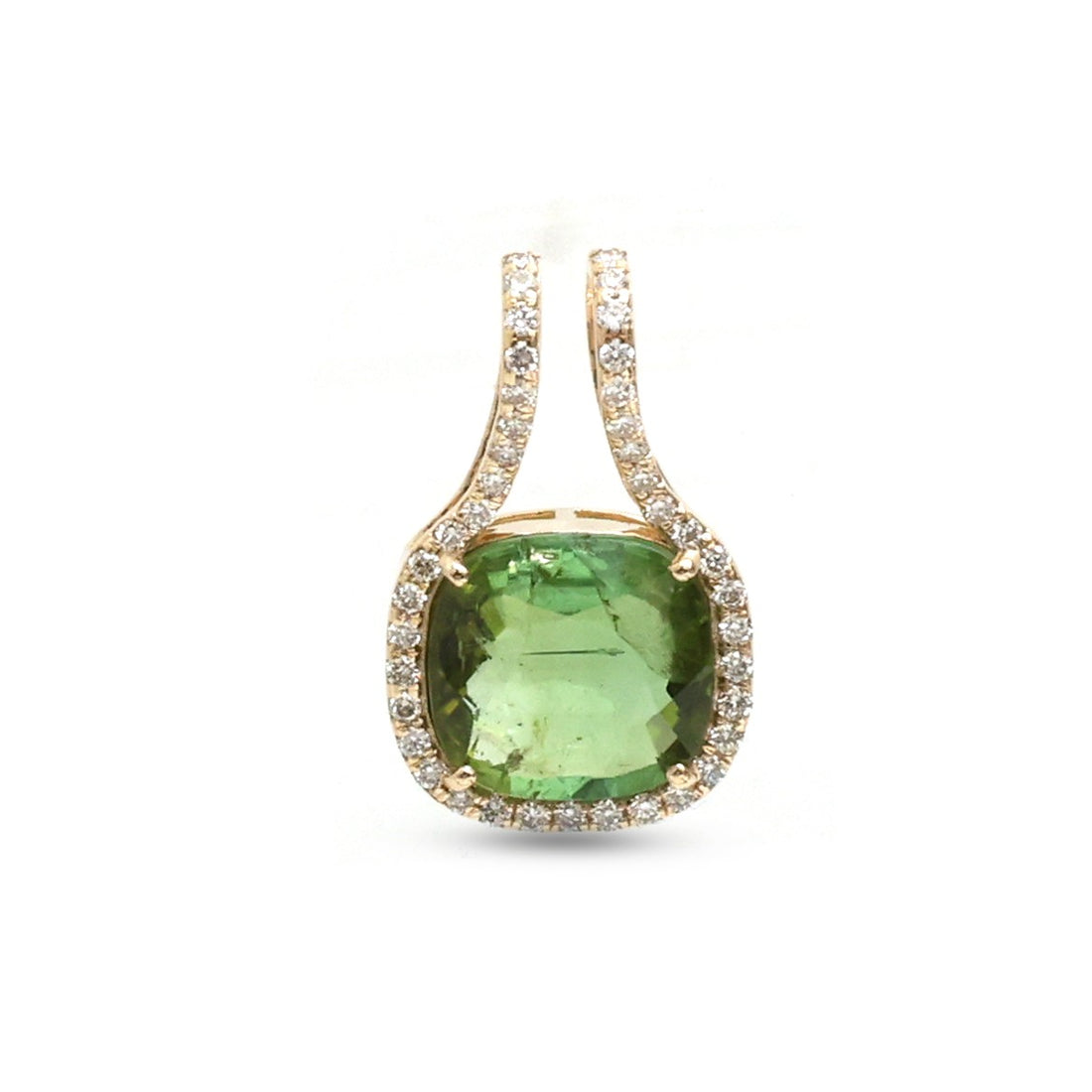 JPPD-1734/14252 Tourmaline Mix Diamond Pendant | 14K