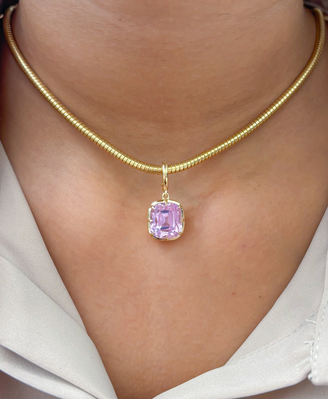 JPPD-1737/14255 Kunzite Pendant | 14K
