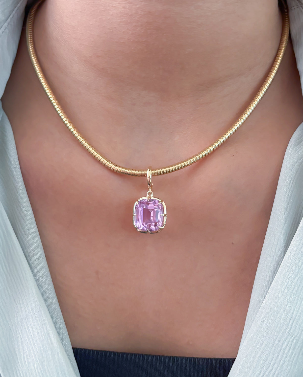 JPPD-1738/14256 Kunzite Pendant | 14K