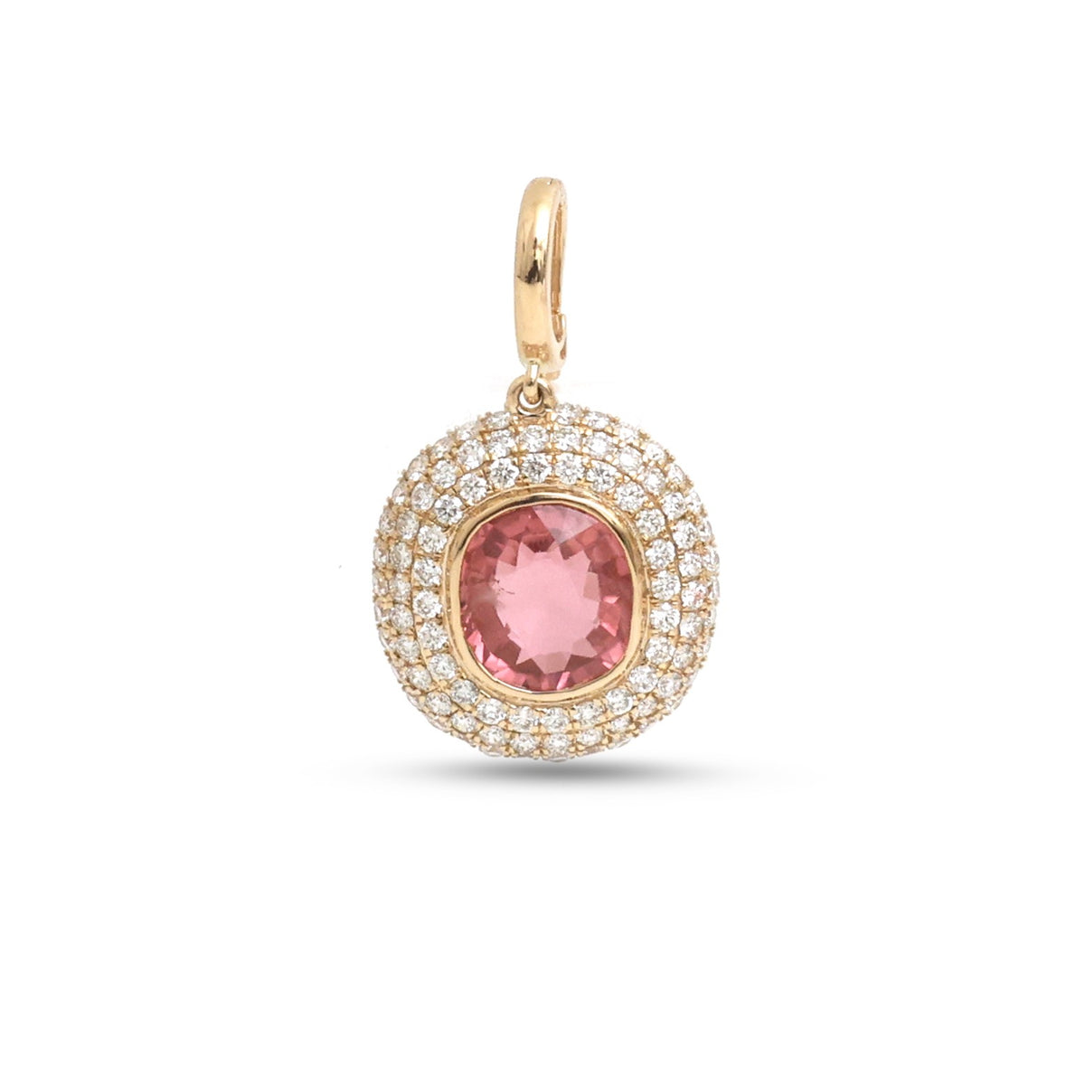 JPPD-1742/14260 Tourmaline Mix Diamond Pendant | 14K