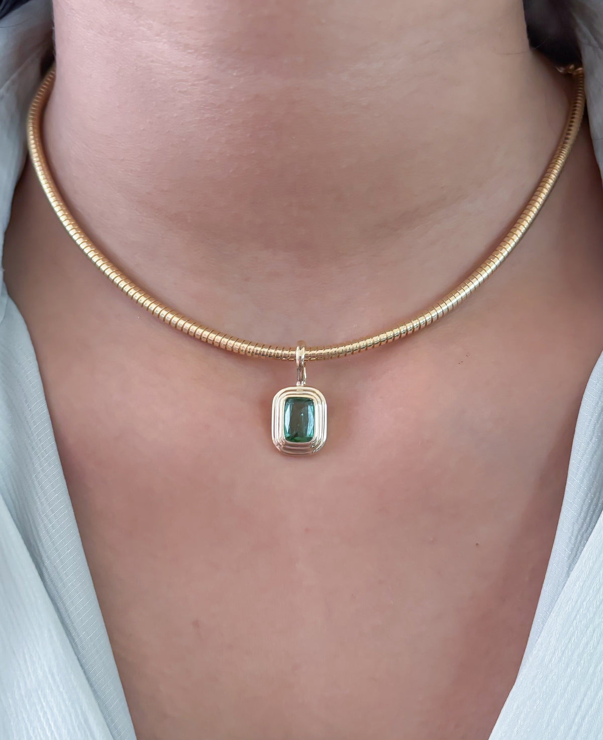 JPPD-1748/14266 Tourmaline Mix Pendant | 14K